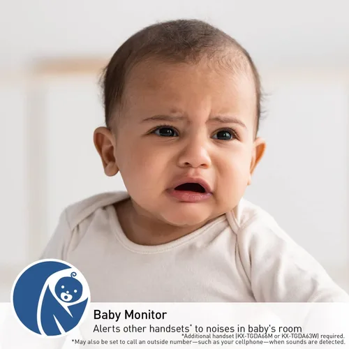 Vista 4 de Panasonic KX-TGD610B Sistema de teléfono inalámbrico, teléfono residencial expandible con bloqueo de llamadas, identificación de llamadas bilingüe