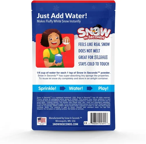 Vista 2 de Pequeña Nieve Instantánea Artificial - Como se Vio en Shark Tank - Haz Slime de Nube
