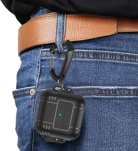 Vista 7 de Maxjoy Funda para Airpods 3 2021, funda para Airpods 3 con candado AirPods3, carcasa rígida para AirPod Gen 3, funda protectora resistente a prueba