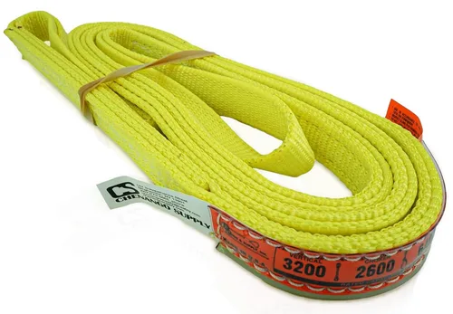 Vista 41 de DD Sling - Eslinga de elevación de nailon de 3 pulgadas x 30 pies – Fabricada en EE.UU., 8,900 lb vertical, 7,200 lb estrangulador, 17,800 lb