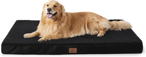 Vista 30 de Bedsure - Cama grande para perros para jaula - Camas planas y cómodas para mascotas con funda extraíble y lavable, alfombrilla ortopédica de espuma