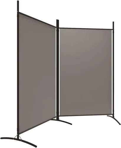 Vista 59 de vidaXL Divisor de habitación de 5 paneles en color blanco, ideal para dormitorio, sala de estar, apartamento de estudio, hecho de material de tela