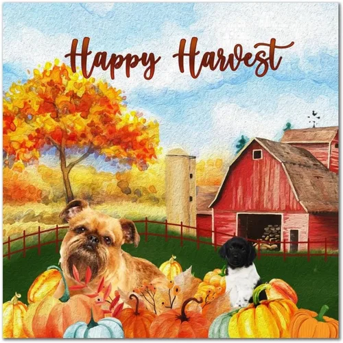 Happy Harvest Bulldog Dog Barn Wood Signs Harvest Day Wall Plaque Pumpkin Farm Hanging Wall Art Classic Woodshop Garage Wall Decor for Living Room