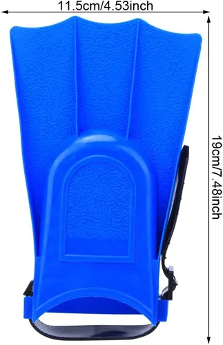 Vista 4 de Un par de aletas cortas de buceo ligero para niños de PVC para entrenamiento de natación