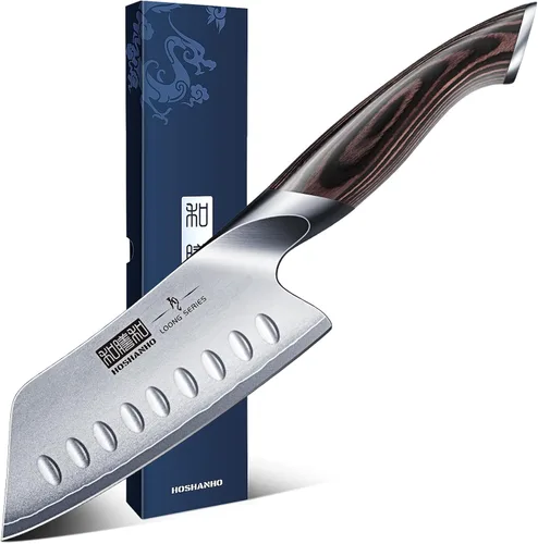 HOSHANHO Cuchillo de chef japonés de 5 pulgadas, cuchillo de cocina de acero inoxidable de alto carbono ultra afilado, cuchillos Santoku