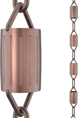 Vista 8 de Rain Chains Direct - Cadena de lluvia de cuencos en cascada - Flujo de lluvia intensa - para caídas de 8-10 pies - De alta resistencia - Tazas