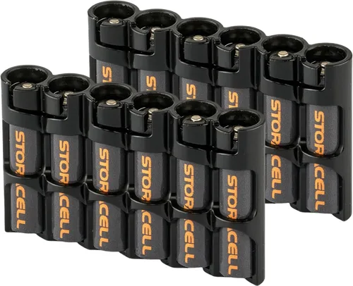 Vista 14 de Soporte de baterías AAA Storacell de Powerpax SlimLine, capacidad para 6 unidades, color naranja