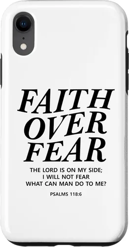Vista 25 de Faith Over Fear Bible Verse Christian Religious Men Women Case for iPhone 17