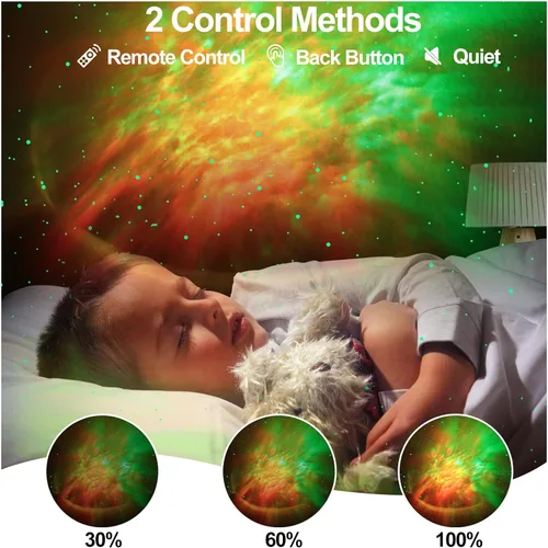 Vista 3 de Proyector de galaxias astronautas de luz nocturna para dormitorio de niños, proyector de estrellas con control remoto, proyector de astronautas