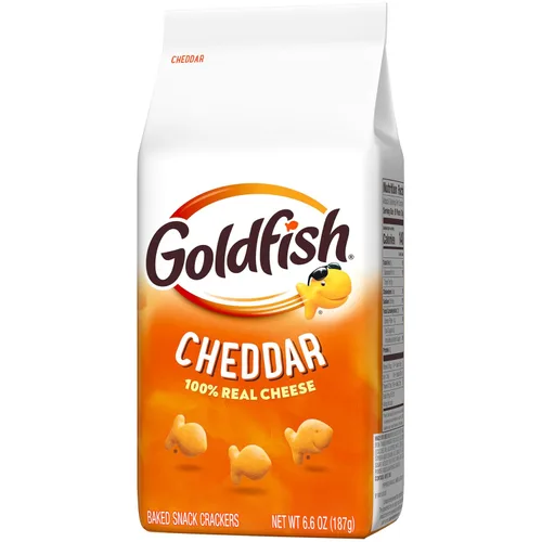 Vista 8 de Goldfish Galletas de queso cheddar, galletas horneadas, bolsa de 6.6 onzas