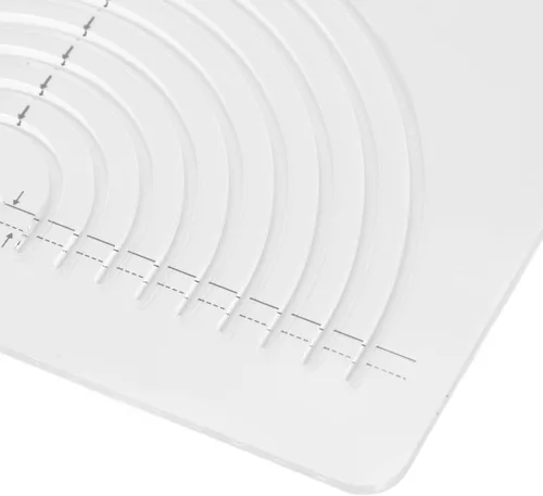 Vista 5 de Regla de acolchado circular, semicírculo, acrílico transparente, altamente precisa, amplia aplicación, plantillas de medición de costura, reglas