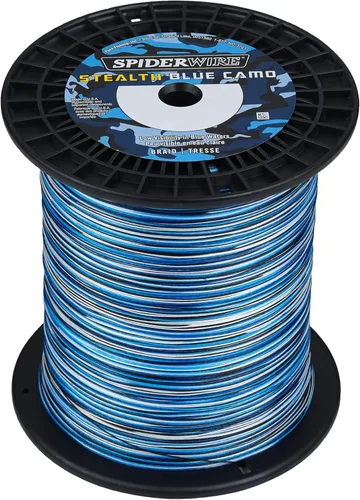 Vista 26 de Spiderwire Stealth Braid 3000 Yardas Camuflado azul