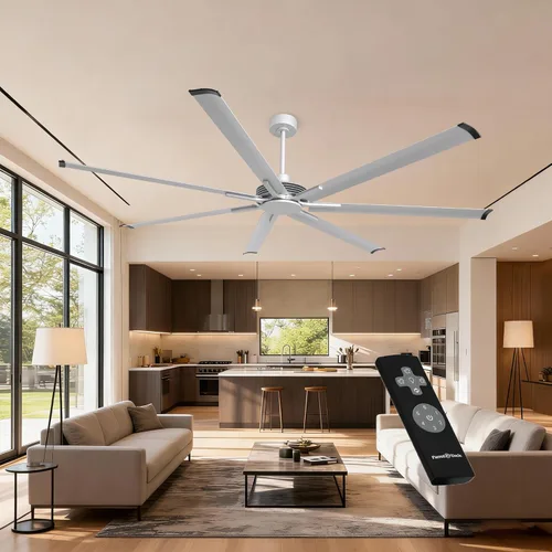 Vista 12 de Ventiladores de techo industriales sin luces, ventiladores de techo impermeables de 72 pulgadas para exteriores con control remoto para patios, Negro