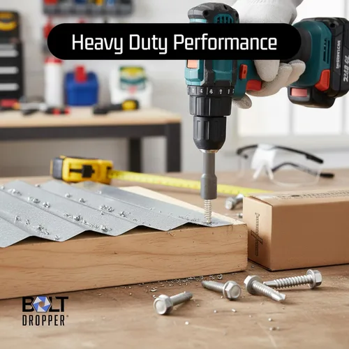 Vista 2 de Tornillos autoperforantes de cabeza hexagonal de acero inoxidable, tornillos autotaladradores, elegir tamaño y cantidad.