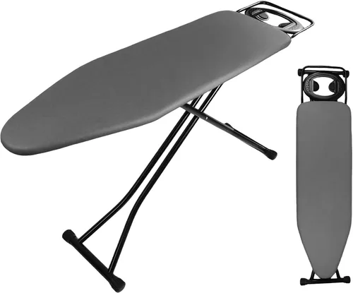 Vista 9 de Tabla de planchar de tamaño completo, cubierta resistente al calor con reposo de vapor, acolchado ultra grueso, altura ajustable, patas de marco