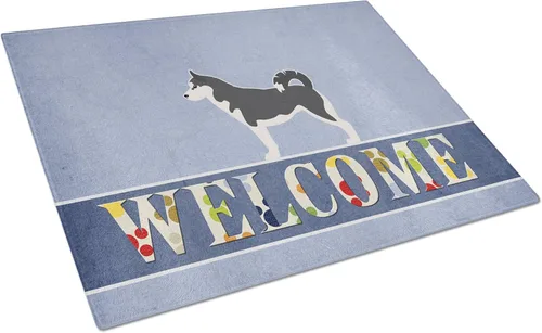 Vista 5 de Caroline's Treasures BB5552LCB Affenpinscher Tabla de cortar de vidrio de bienvenida grande decorativa de vidrio templado tabla de cortar y servir