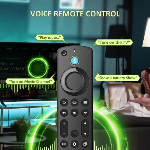 Vista 4 de Reemplazo del control remoto por voz para televisores Fire Series Cube (1ª/2ª/3ª generación), TV Stick (4K, 4K Max, Lite, HD), Smart TV