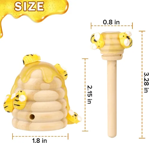 Vista 2 de Decoración de bandeja escalonada de primavera de abeja de miel, decoraciones de fiesta de abejorro, juego de decoración de colmena de granja