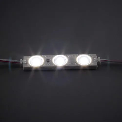 Vista 3 de 200 piezas DC12V Blanco 6500K Módulo de 3 LED de inyección 1.32W Luz trasera decorativa impermeable para cartel con letras, publicidad, carteles