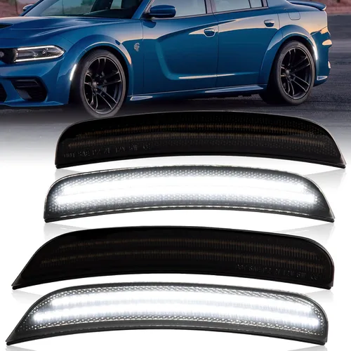 Vista 9 de Gempro Lámparas LED para placa de matrícula para Dodge Charger Challenger Pacifica Jeep Compass Chrysler 300 2015-2022, 6000 K, blanco, 1 unidad