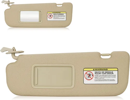 Vista 9 de Visera solar para el lado izquierdo del conductor y del pasajero derecho sin luz para Hyundai Elantra 2011 2012 2013 2014 2015, repuesto