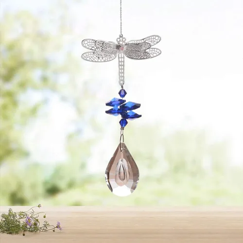 WEISIPU Prisma atrapasoles de cristal – Atrapasoles de libélula para ventanas colgantes de arco iris para ventanas, decoración de árbol de Navidad,