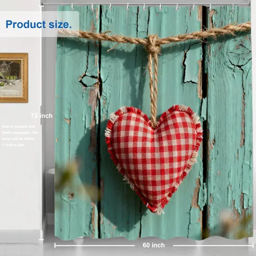 Vista 551 de Shrahala Father and Child Embracing No Hooks Shower Curtain with Snap in Liner Set, Tender Moment Captured Bathroom Décor Polyester Fiber Waterproof