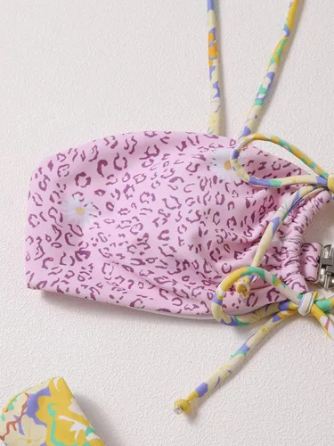 Vista 3 de SOLY HUX Traje de baño de 2 piezas con estampado floral para mujer