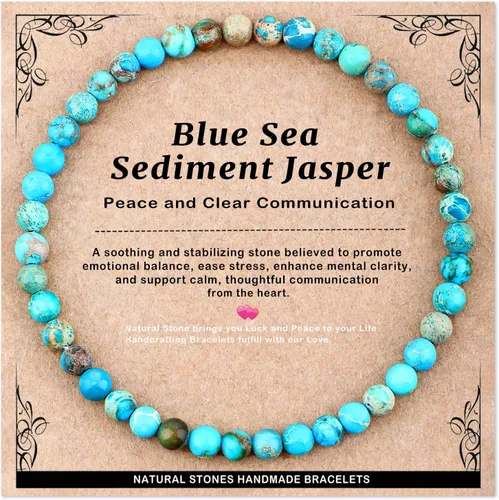 Vista 12 de AD Beads 4mm6mm8mm10mm Handmade Bracelet - Natural Gemstone for Peace and Tranquility - Meditation, Yoga, Healing and Energy Gift for Unisex