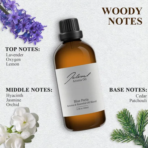 Vista 2 de JCLOUD Blue Paria - Aceite esencial para máquina de aire aromático Aroma de hotel – Aceite difusor de aromaterapia puro con lavanda y pachulí