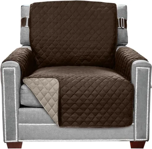 Vista 156 de Sofa Shield - Funda para sillón reclinable con correa patentada, protector de cojín, funda reversible diseñada en EE. UU. resistente a manchas