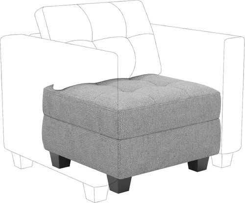Vista 62 de Belffin Sofá modular modular con tumbonas dobles en forma de U, modular con asiento de almacenamiento, sofá modular con otomanas reversibles