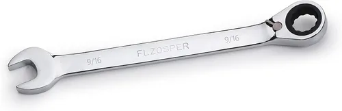 Vista 6 de FLZOSPER Llave de engranajes reversible SAE de 1/2 pulgada, llave combinada de trinquete reversible de 72 dientes