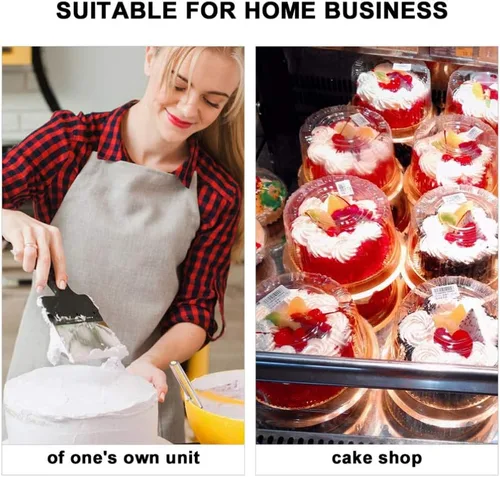 Vista 2 de Cabilock Bandeja decorativa para falda de princesa, molde de pastel de semicírculo desmontable, moldes para tartas, moldes de material de aluminio