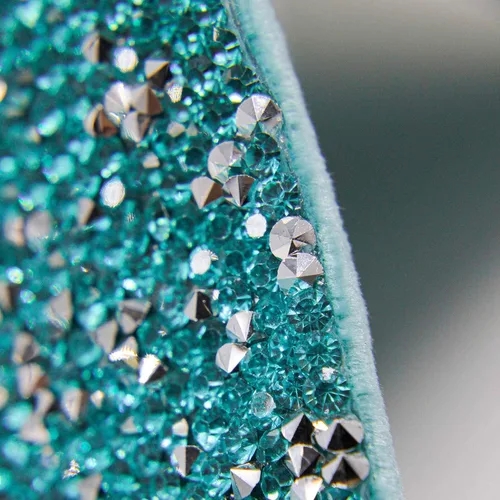 Vista 3 de Almohada luminosa completa, diamantes de imitación brillantes, terciopelo suave, inserto de plumas, funda lavable, acento de decoración del hogar