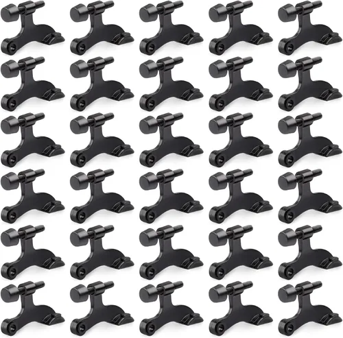 Vista 8 de HOMOTEK Paquete de 3 Topes de Puerta de Latón Antiguo con Pasador de Bisagra, Tope de Puerta Ajustable de Lujo Resistente de 2-1/2"x1-3/4
