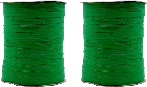 Vista 5 de Paquete de 2 rollos de cinta de rafia de papel de 200 yardas para embalaje y decoración de papel kraft (aguamarina)