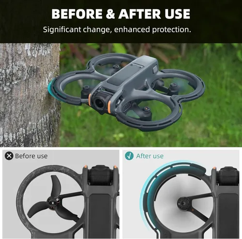 Vista 2 de BRDRC Avata 2 accesorios protectores de parachoques, protector de hélice protector de cardán protector de anillo anticolisión para DJI Avata 2 Fly