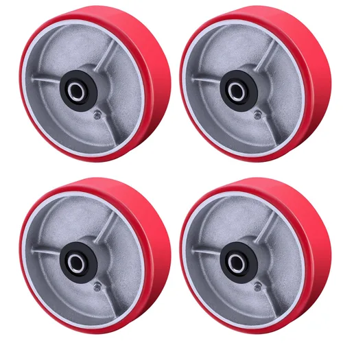 Vista 8 de Ruedas giratorias de 4 pulgadas - Ruedas giratorias resistentes, Rueda giratoria de poliuretano - Juego de 4 con capacidad resistente de 3000 LB