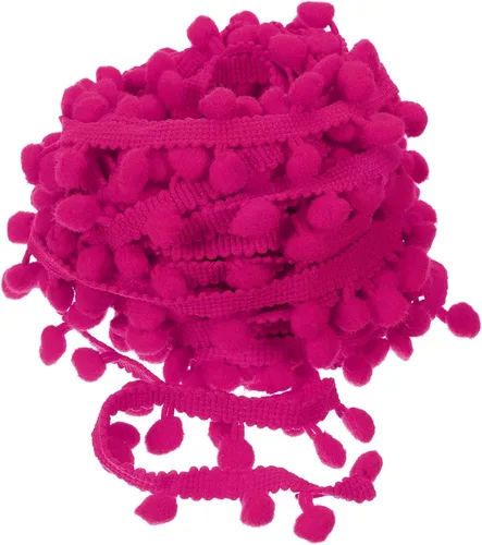 uxcell 10 yardas con flecos de pompones, accesorio de costura de cinta, manualidades, para el hogar, cortinas, ropa, almohadas (0.315 pulgadas