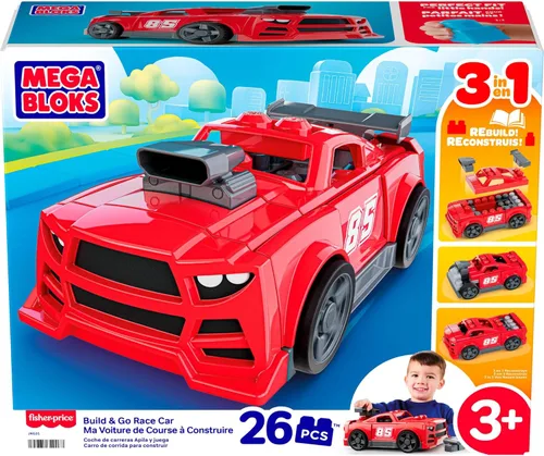 Vista 8 de MEGA BLOKS Fisher-Price - Juguete de bloque de dinosaurio T-Rex 3 en 1