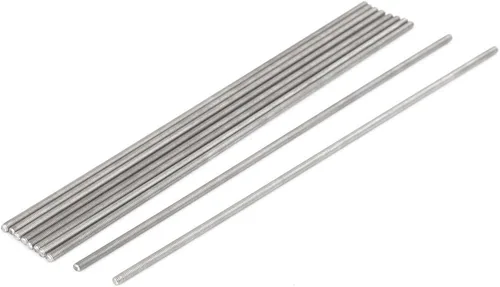Vista 23 de uxcell M3 x 2.362 in 0.020 in Pitch 304 Varillas totalmente roscadas de acero inoxidable barra 10 piezas