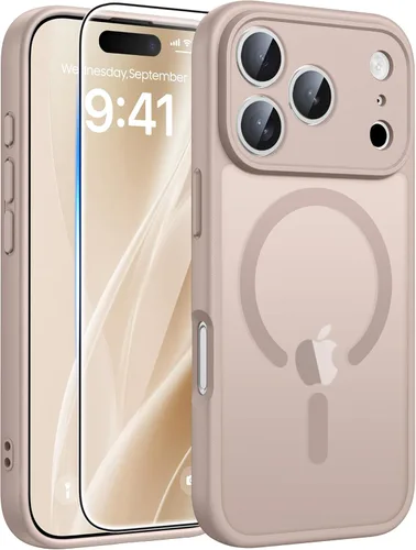 Vista 10 de FNTCASE Funda para iPhone Air: [Compatible con Magsafe] Fundas translúcidas mate con [protección completa de la cámara] [protector de pantalla]