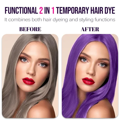 Vista 3 de Cera temporal para teñido del cabello, spray de color para el cabello, cera natural para el color del cabello, tinte temporal para el cabello