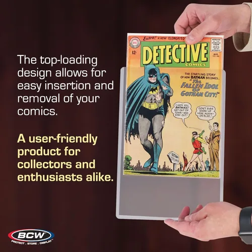 Vista 5 de BCW Silver Age Comic Book Toploaders (10 unidades) Protección rígida de PVC transparente para cómics, fotos e impresiones Estuche rígido
