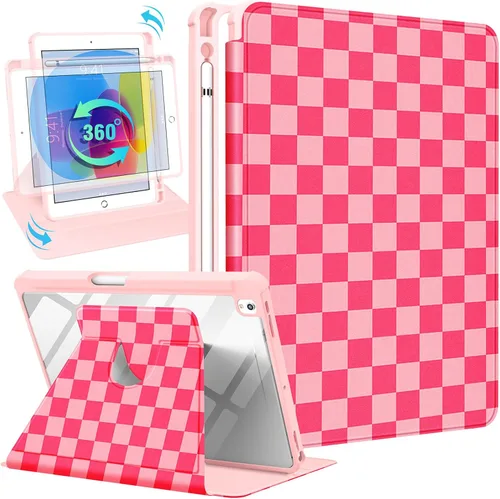 Vista 10 de Uppuppy Funda para iPad de 9ª/8ª/7ª/Air de 3ª Generación Caso 10.2" y para iPad Pro de 10.5 Pulgadas Fundas Soporte Giratorio de 360 Grados Funda