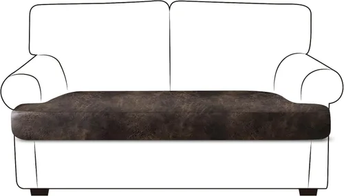 Vista 112 de ANARACHON Fundas de cojín de sofá con aspecto de cuero, juego de fundas de asiento de sofá, protector de muebles para sillón seccional, sofá biplaza