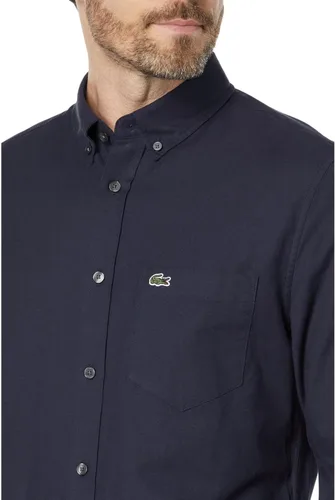 Vista 3 de Lacoste Camisa de algodón Oxford con cuello abotonado para hombre