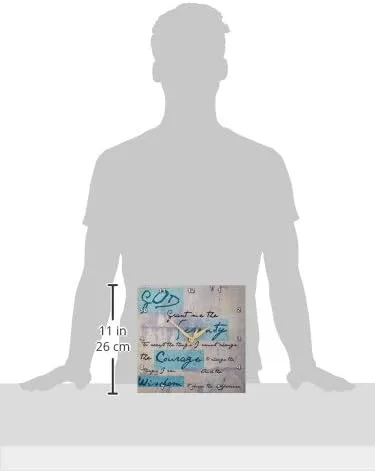 Vista 3 de 3dRose dpp_50568_1 Serenity Prayer - Reloj de pared espiritual inspirador, 10 x 10 pulgadas