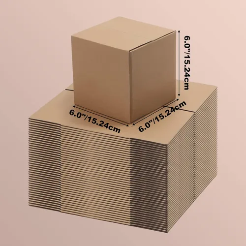 Vista 3 de Edenseelake Paquete de 40 cajas de envío de 6 x 6 x 6 pulgadas, cajas de cartón pequeñas para embalaje, mudanza, correo, color marrón